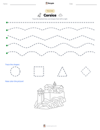 Corsica printable worksheet preview