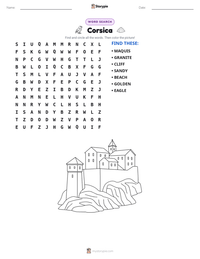 Corsica printable worksheet preview