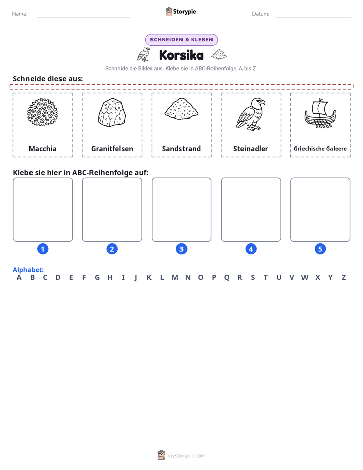 Schneiden & Einfügen Alphabet