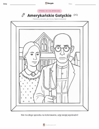 Podgląd drukowalnego arkusza ćwiczeń Amerykański gotyk