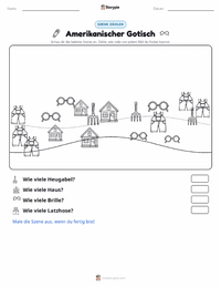 American Gothic druckbare Arbeitsblatt Vorschau