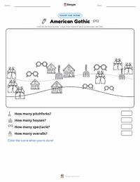 American Gothic printable worksheet preview