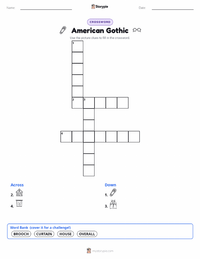 American Gothic printable worksheet preview