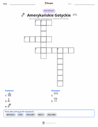 Podgląd drukowalnego arkusza ćwiczeń Amerykański gotyk