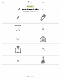 American Gothic printable worksheet preview