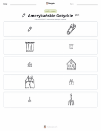 Podgląd drukowalnego arkusza ćwiczeń Amerykański gotyk