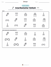 American Gothic druckbare Arbeitsblatt Vorschau