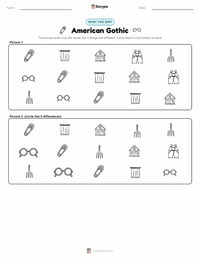 American Gothic printable worksheet preview