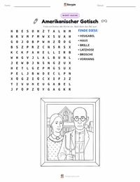 American Gothic druckbare Arbeitsblatt Vorschau