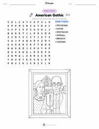 American Gothic printable worksheet preview
