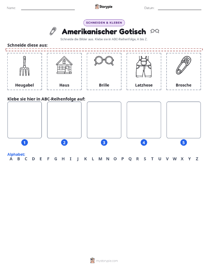Schneiden & Einfügen Alphabet