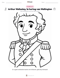 Arthur Wellesley, 1e hertog van Wellington afdrukbare werkblad voorbeeld