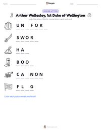 Arthur Wellesley, 1st Duke of Wellington printable worksheet preview