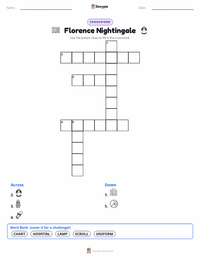 Florence Nightingale printable worksheet preview