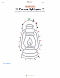 Anteprima della scheda stampabile di Florence Nightingale