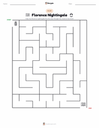 Florence Nightingale printable worksheet preview