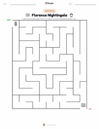 Aperçu de la feuille de travail imprimable Florence Nightingale