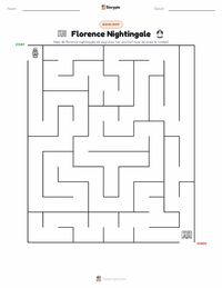 Florence Nightingale afdrukbare werkblad voorbeeld