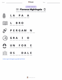 Anteprima della scheda stampabile di Florence Nightingale