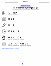 Florence Nightingale afdrukbare werkblad voorbeeld