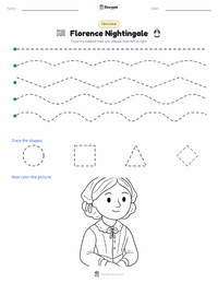 Florence Nightingale printable worksheet preview
