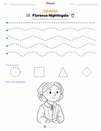 Florence Nightingale afdrukbare werkblad voorbeeld