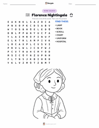 Florence Nightingale printable worksheet preview