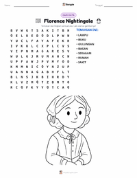 Prabaca lembar kerja cetak Florence Nightingale