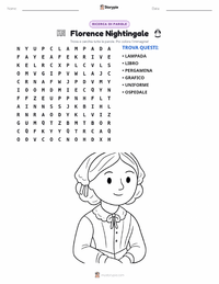 Anteprima della scheda stampabile di Florence Nightingale