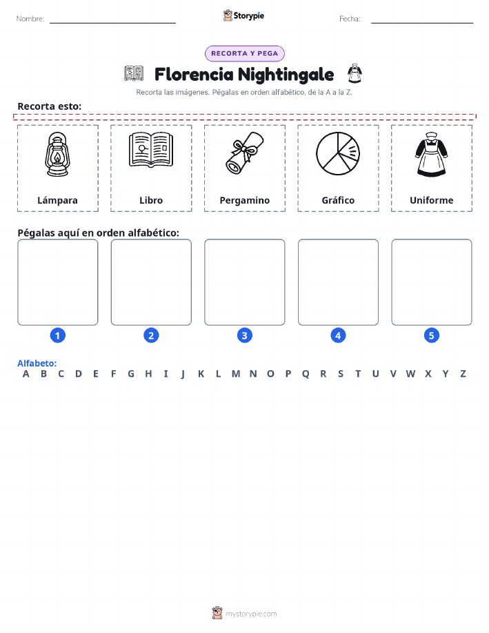 Cortar y Pegar el Alfabeto