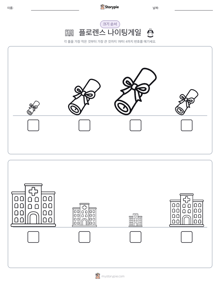 크기 순서