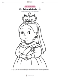Aperçu de la feuille de travail imprimable Reine Victoria