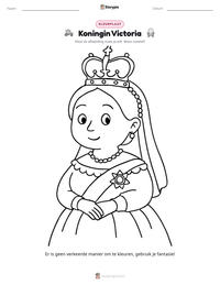 Koningin Victoria afdrukbare werkblad voorbeeld