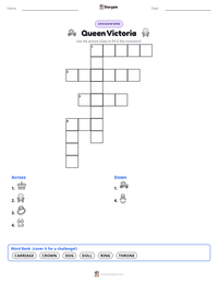 Queen Victoria printable worksheet preview