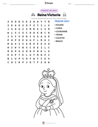 Aperçu de la feuille de travail imprimable Reine Victoria