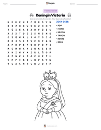 Koningin Victoria afdrukbare werkblad voorbeeld