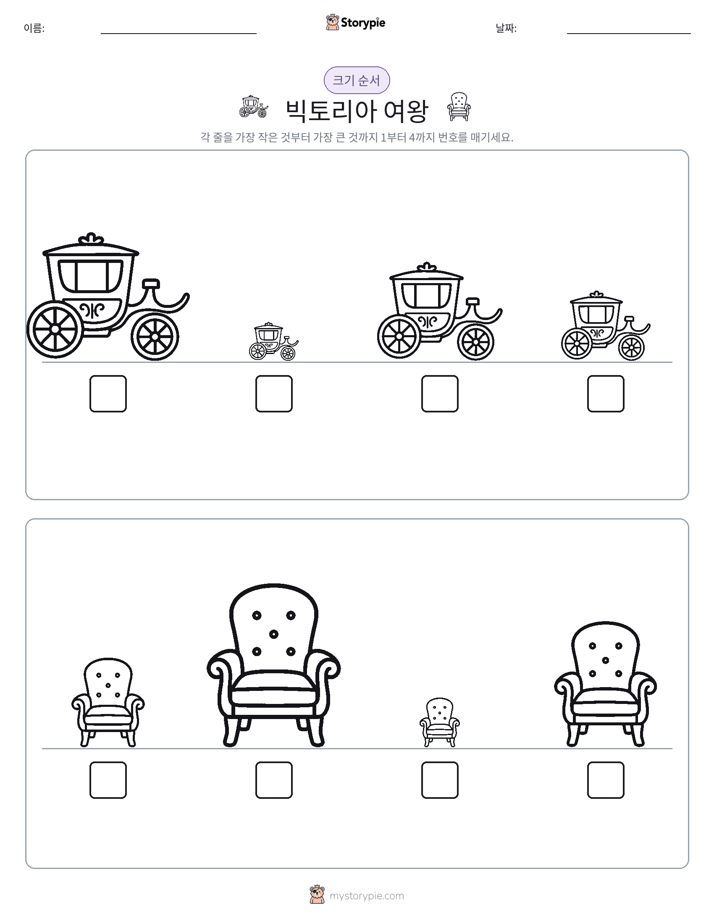 크기 순서