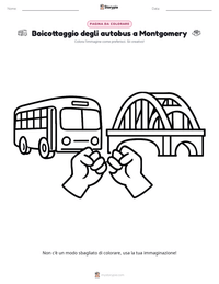 Pagina da colorare di Boicottaggio degli autobus a Montgomery per bambini