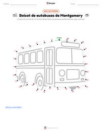 Vista previa de la hoja de trabajo imprimible de Boicot de autobuses de Montgomery