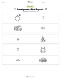 Montgomery Bus Boycott printable worksheet preview
