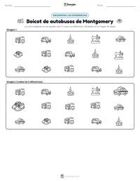 Vista previa de la hoja de trabajo imprimible de Boicot de autobuses de Montgomery