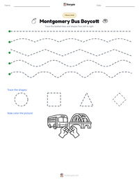 Montgomery Bus Boycott printable worksheet preview