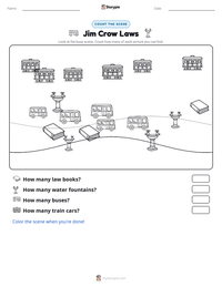 Jim Crow Laws printable worksheet preview