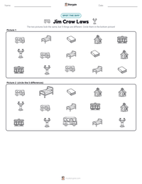 Jim Crow Laws printable worksheet preview