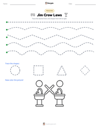 Jim Crow Laws printable worksheet preview