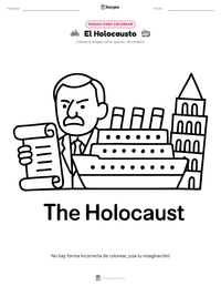 Página para colorear de El Holocausto para niños