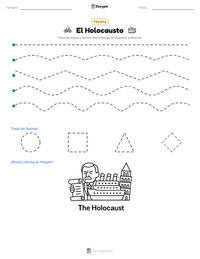 Vista previa de la hoja de trabajo imprimible de El Holocausto