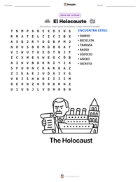 Vista previa de la hoja de trabajo imprimible de El Holocausto