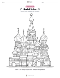 Soviet Union coloring page for kids
