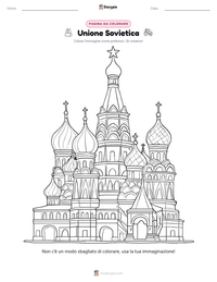 Pagina da colorare di Unione Sovietica per bambini